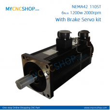 NEMA42 110ST-M06020 220V 6N.m 1.2KW server system with brake motor