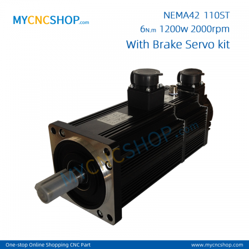 NEMA42 110ST-M06020 220V 6N.m 1.2KW server system with brake motor
