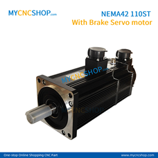 NEMA42 With Brake Servo Motor 110ST M04030 M05030 M06020 110ST-M06030 AASD 30A Servo Driver RS485 110mm Flange