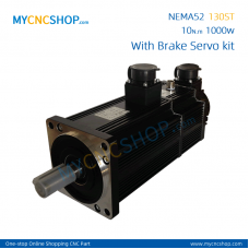 NEMA52 130ST-M10010 220V 10N.m 1.0KW server system with brake motor