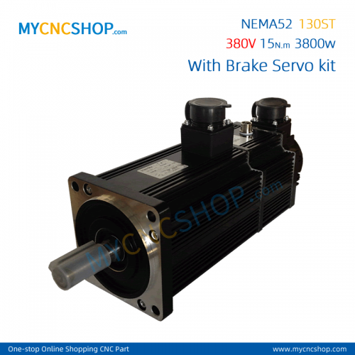 NEMA52 130ST-M15025 380V 15N.m 3.8KW server system with brake motor