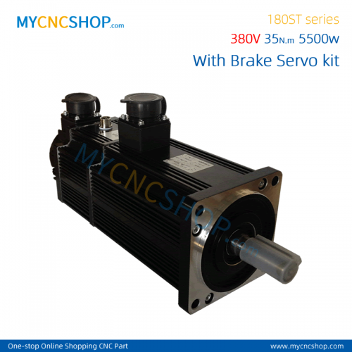 180ST-M35015 380V 35N.m 5.5KW server system with brake motor