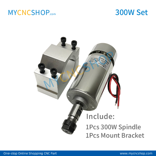 300W air-cooled spindle+bracket