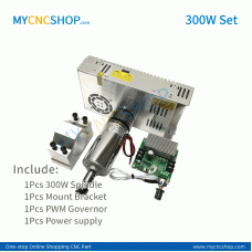 300W air-cooled spindle+bracket+power supply+PWM governor