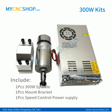 300W air-cooled spindle+bracket+speed control power supply