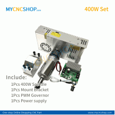 400W air-cooled spindle+bracket+power supply+PWM governor