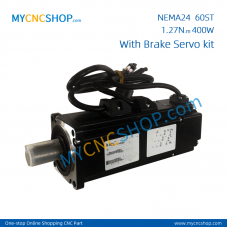 NEMA24 60ST-M01330 220V 1.27N.m 0.4KW server system with brake motor