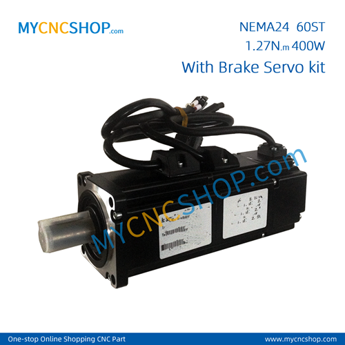 NEMA24 60ST-M01330 220V 1.27N.m 0.4KW server system with brake motor