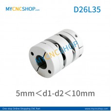 D26L35mm Double diaphragm Coupling hole size range 5mm＜d1-d2＜10mm 