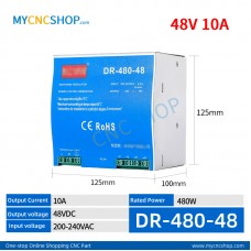 DR-480-48 Single Output Industrial DIN Rail Switching Power Supply AC-DC SMPS 24VDC 10A 480W