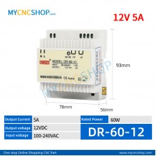 DR-60-12 Single Output Industrial DIN Rail Switching Power Supply AC-DC SMPS 12VDC 5A 60W