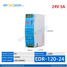 EDR-120-24 Single Output Industrial DIN Rail Switching Power Supply AC-DC SMPS 24VDC 5A 120W