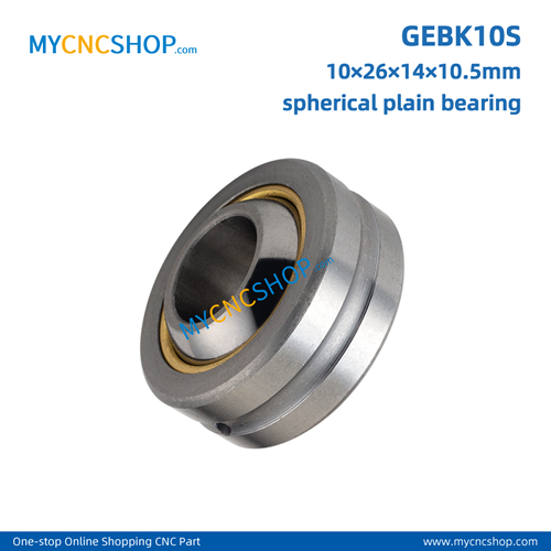 10Pcs GEBK10S 10×26×14×10.5mm radial spherical plain bearing with self-lubrication
