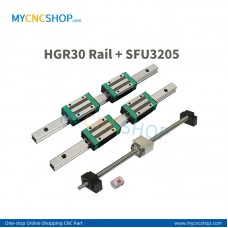 SFU3205 700mm+HGR30 Rail 700mm+HGH30A Carriages+BK25/BF25 End support+DSG32H Nut housing+14×20mm Coupling # interchange with HIWIN HGR30 and HGH30CA