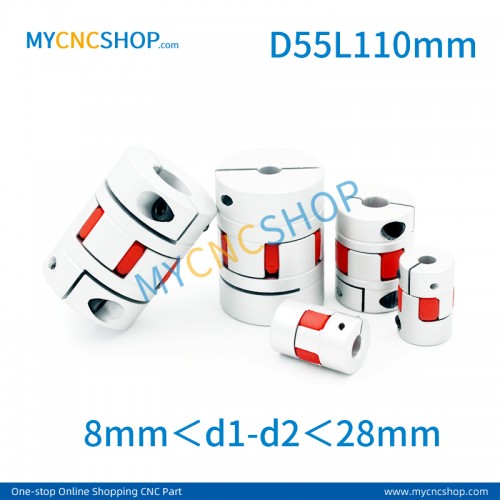 Plum coupling D55L110mm hole size range 8mm＜d1-d2＜28mm 