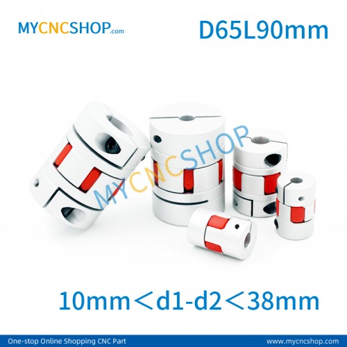 Plum coupling D65L90mm hole size range 10mm＜d1-d2＜38mm 