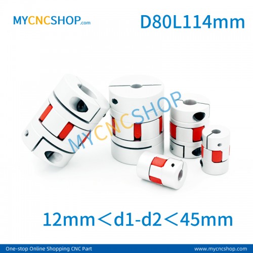 Plum coupling D80L114mm hole size range 12mm＜d1-d2＜45mm 