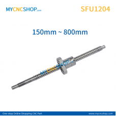 QFDM Inear guideway SFU1204 200 250 300 350 400 450 500 550 600mm Rolled Ball Screw C7 with 1204 Single Ball nut BK/BF10 end machined CNC Many Styles are Available Guide Length : 450mm 