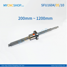 Ball Screw SFU1605 L350mm Ballscrew+SFU1605 Single Flange Ballnut Tool for CNC 