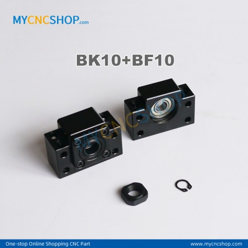 1Pcs BK10 + 1Pcs BF10 Ballscrew bearing mounts end support