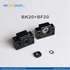 1Pcs BK20 + 1Pcs BF20 Ballscrew bearing mounts end support