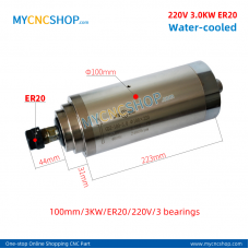 CNC spindle CHANGSHENG DIA.100mm 3.0KW er20 220v 3bearing For Engraving Milling