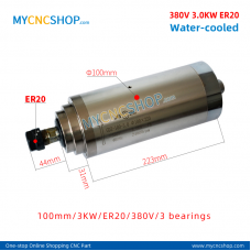 CNC spindle CHANGSHENG DIA.100mm 3.0KW er20 380v 3bearing For Engraving Milling