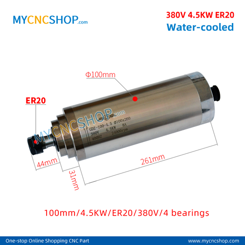 CNC spindle CHANGSHENG DIA.100mm 4.5KW er20 380v 4bearing For Engraving Milling