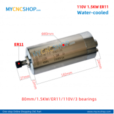 CNC spindle CHANGSHENG DIA.80mm 1.5KW er11 110v 3bearing For Engraving Milling