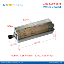 CNC spindle CHANGSHENG DIA.80mm 1.5KW er11 220v 3bearing For Engraving Milling