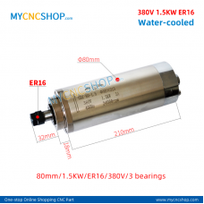 CNC spindle CHANGSHENG DIA.80mm 1.5KW er16 380v 3bearing For Engraving Milling