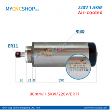 JST JIESITE DIA.80mm 1.5KW ER11 For Engraving Milling