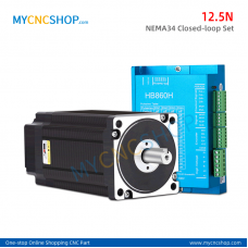 NEMA34 8A 12.5N.m Closed-Loop Stepper Motor with encoder Hybrid driver HB860H + 3meter cable 