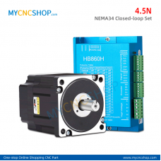 NEMA34 8A 4.5N Closed-Loop Stepper Motor with encoder Hybrid driver HB860H + 3meter cable 