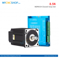 NEMA34 8A 8.5N.m Closed-Loop Stepper Motor with encoder Hybrid driver HB860H + 3meter cable 