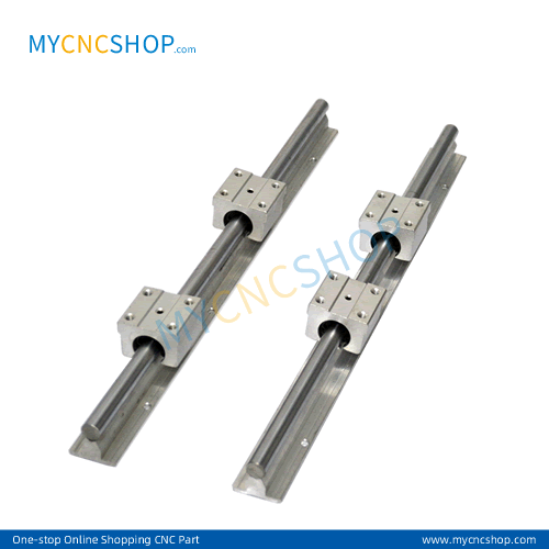 2Pcs SBR10 500mm 19.685in with 4Pcs SBR10UU Blocks