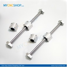 2Pcs Dia.20mm-L400mm Linear Shaft Hardened Rod+4Pcs SHF20 shaft rail support+4Pcs SCS20UU Linear Blocks Unit