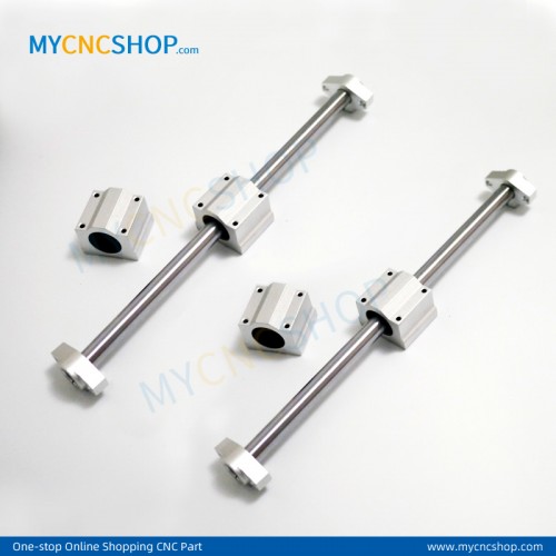 2Pcs Dia.16mm-L300mm Linear Shaft Hardened Rod+4Pcs SHF16 shaft rail support+4Pcs SCS16UU Linear Blocks Unit