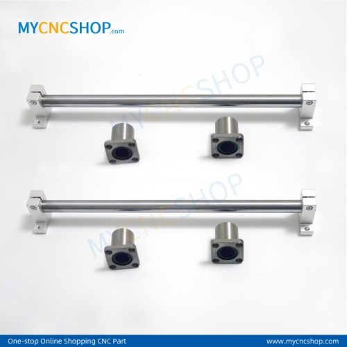 4Pcs Dia.12mm-L450mm Linear Shaft Hardened Rod+8Pcs SK12 shaft rail support+8Pcs LMK12UU Linear Blocks Unit