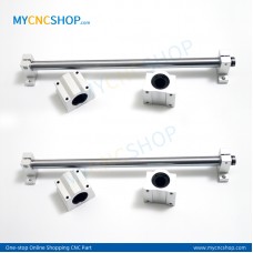 2Pcs Dia.8mm-L200mm Linear Shaft Hardened Rod+4Pcs SK8 shaft rail support+4Pcs SCS8UU Linear Blocks Unit