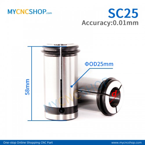 ST25 SPRING SC25 C25 Chuck Holder Precision Round Spring Collet