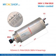 CNC router spindle SHUNTONG DIA.105mm 3.7KW ER20 380v 4bearing For Engraving Milling