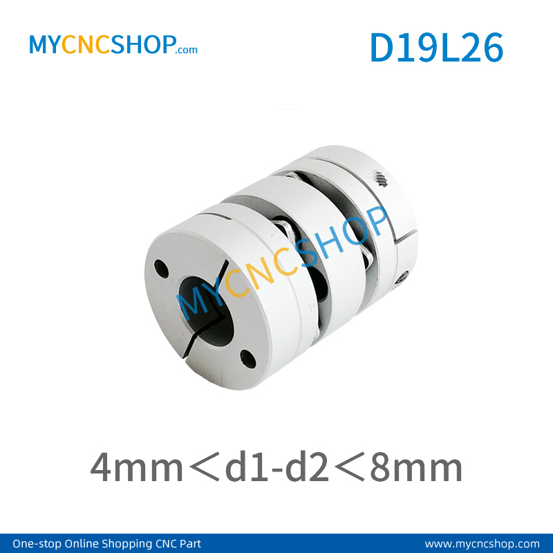 D19L26mm Double diaphragm Coupling Aluminum alloy elastic lamination servo motor screw clamping coupling 