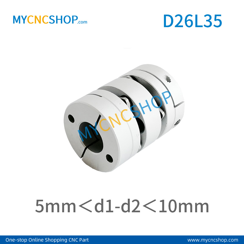 D26L35mm Double diaphragm Coupling Aluminum alloy elastic lamination servo motor screw clamping coupling 