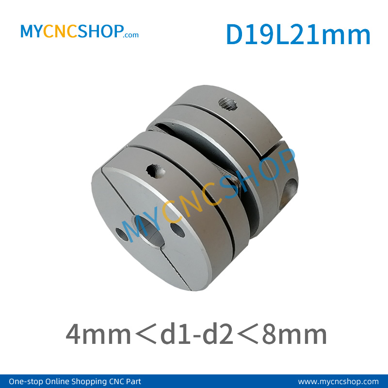 D19L21mm Diaphragm coupling Aluminum alloy elastic single diaphragm lamination servo motor screw rod LK5 clamping coupling 4mm＜d1-d2＜8mm