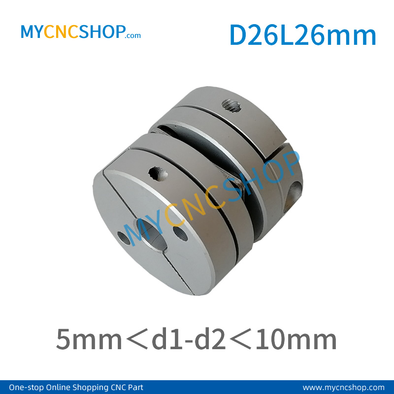 D26L26mm Diaphragm coupling Aluminum alloy elastic single diaphragm lamination servo motor screw rod LK6 clamping coupling 5mm＜d1-d2＜10mm