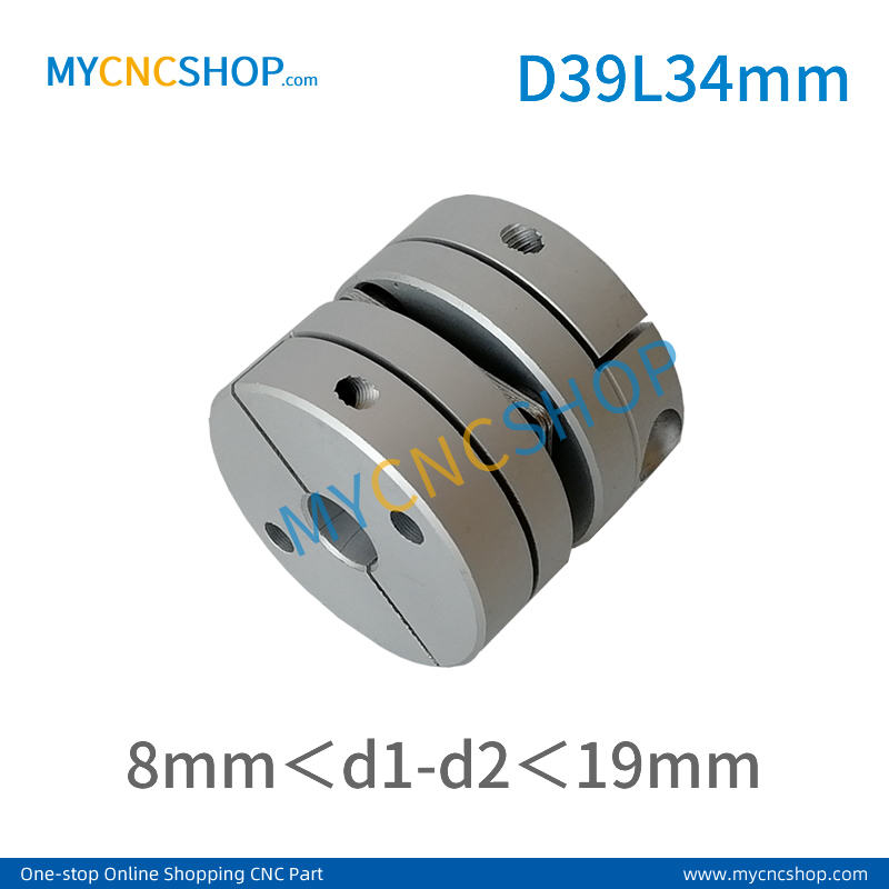 D39L34mm Diaphragm coupling Aluminum alloy elastic single diaphragm lamination servo motor screw rod LK9 clamping coupling 8mm＜d1-d2＜19mm