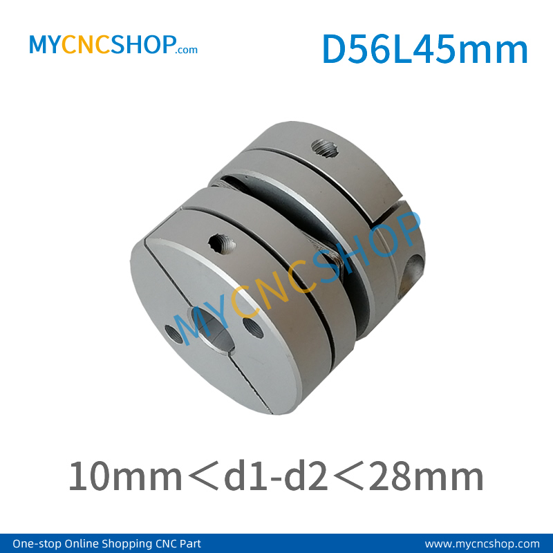 D56L45mm Diaphragm coupling Aluminum alloy elastic single diaphragm lamination servo motor screw rod LK12 clamping coupling 10mm＜d1-d2＜28mm