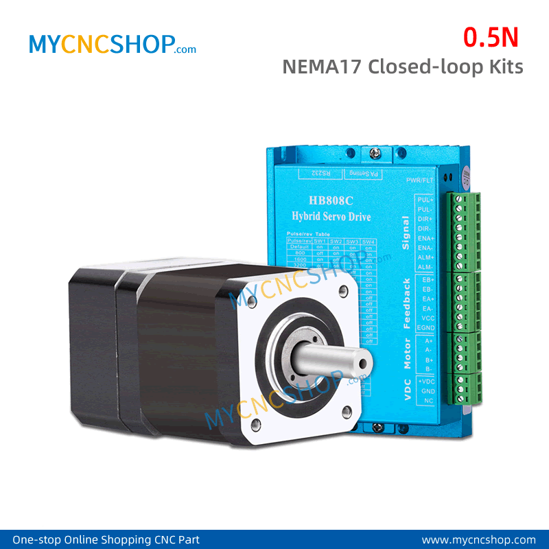 0.5N NEMA17 Closed Loop Stepper Motor encoder driver HB808C with cable